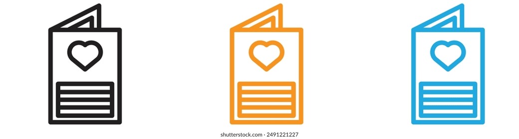 Greeting card vector logo set collection for web app ui