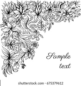greeting card vector stylized flowers