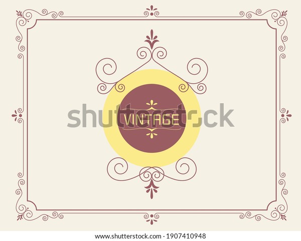 Greeting card vector template. Vintage\
ornament. Retro Luxury Invitation, Royal\
Certificate.