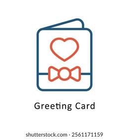 Greeting Card Vector Two Color Icon. Eps file 10