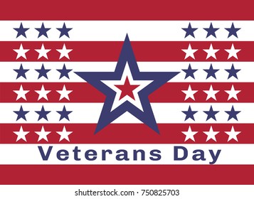 Greeting card for Veterans Day in United States of America
