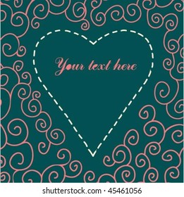 Greeting card with vintage elements.