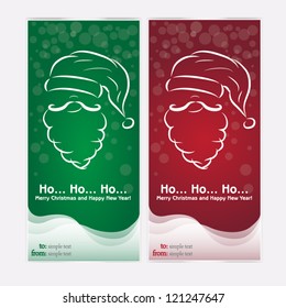 Greeting Card. Vintage card with Santa. Eps10 vector illustration