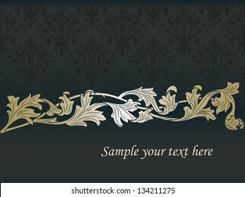 Greeting card in vintage style, there is a place for text