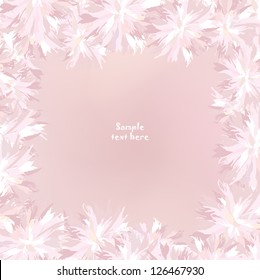 Greeting card in vintage style. Valentine heart label. Love gentle background. Can be used as wedding invitation.