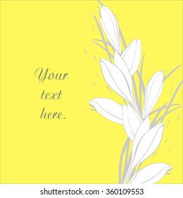 Greeting card, wedding invitation with bouquets of flowers and place for your text.Template frame design for card.Can be used for packaging,invitations, Valentine's Day decoration,bag template.