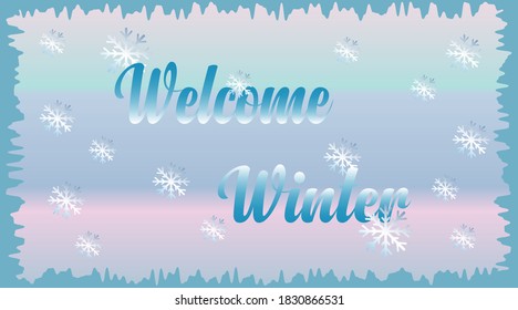 Una tarjeta de saludo para el invierno de bienvenida