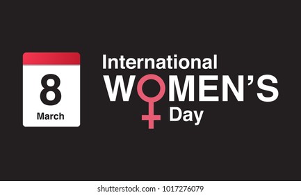 Greeting card for women's day in flat style. Flat design. Vector illustration. 8th of March. Happy women's day. 