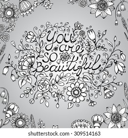 Be Strong Believe Yourself Font Flower Stock Vector (Royalty Free ...