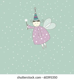 Greeting card for your life events,bright childish card. Vector illustration