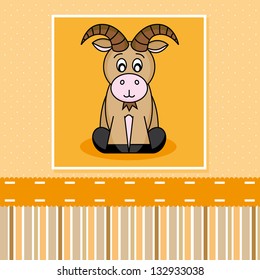 Greeting Card.Ibex
