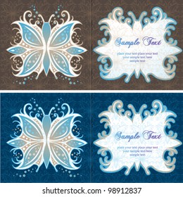 Greeting Cards Abstract Butterfly Vector