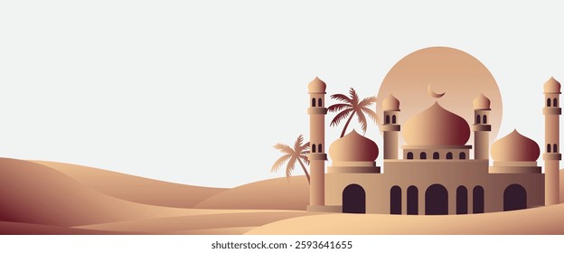 greeting cards banner Ramadan and Eid background with copy space,Eid Al-Fitr Mubarak, Ramadan Kareem slamic Style night Background Collection Set with green,blue,purple,yellow color Arabic Ornaments