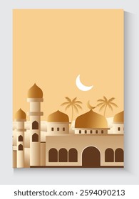 greeting cards banner Ramadan and Eid background with copy space,Eid Al-Fitr Mubarak, Ramadan Kareem slamic Style night Background Collection Set with green,blue,purple,yellow color Arabic Ornaments