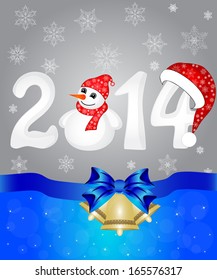 Greeting cards with blue bows. Vector illustration