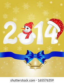 Greeting cards with blue bows. Vector illustration