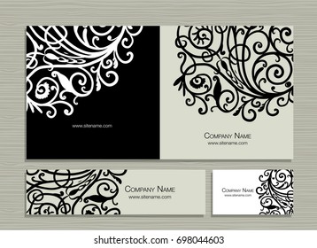 Greeting cards design, floral background
