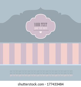 Greeting cards design template. Retro style, pastel colors. Vector illustration.