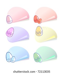 Greeting cards with Easter eggs