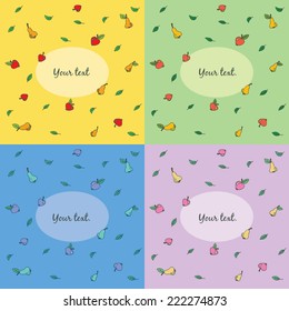 greeting cards with fruit 