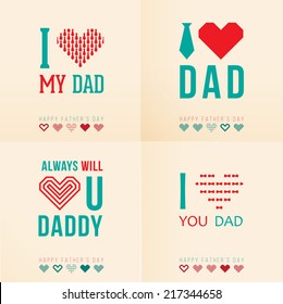 Greeting cards for Happy Father's Day.