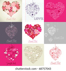 Greeting cards with heart