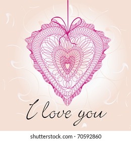 Greeting cards with heart shape