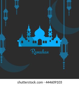 Greeting cards illustration (Ramadhan, Ramadhan Kareem, Eid Mubarak, Eid Al Fitr, Eid Al Adha, Eid Al Isra Wal Miraj)