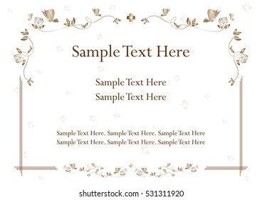 Greeting cards. Invitation card with flower ornaments, beautiful, luxury postcards

