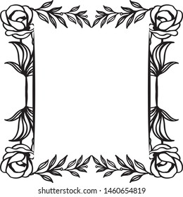 Greeting cards, invitation cards, with ornate of unique, crowd of flower frame. Vector