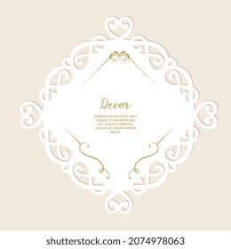 Tarjetas de felicitación con ornamento. Plantilla de postal con patrones.