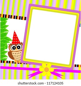 greeting cards owl of vector