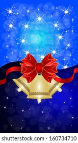 Greeting cards with red bows. Vector illustration
