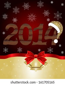 Greeting cards with red bows. Vector illustration