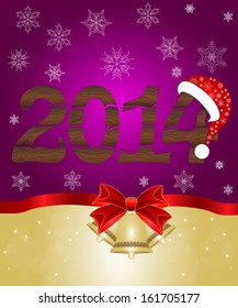 Greeting cards with red bows. Vector illustration
