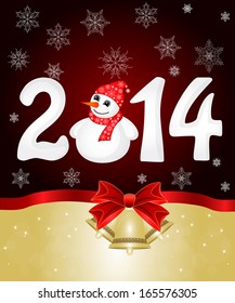 Greeting cards with red bows. Vector illustration