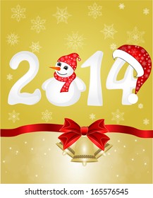 Greeting cards with red bows. Vector illustration