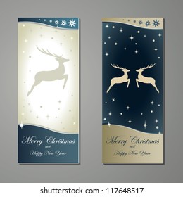 Greeting cards with reindeer