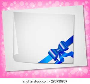 Greeting cards with ribbons
