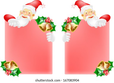 Greeting cards and Santa.