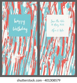 Greeting cards with stripes.