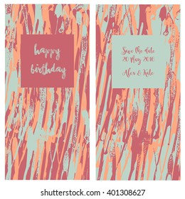 Greeting cards with stripes.