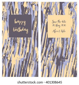 Greeting cards with stripes.