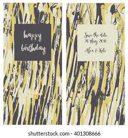 Greeting cards with stripes.