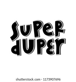 greeting cards of super duper with playful hand lettering style white background