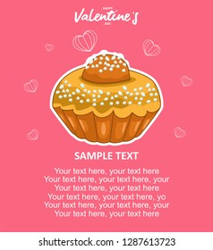 Greeting cards for Valentine's Day with bread