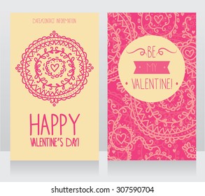 greeting cards for valentine's day, vector illustration 