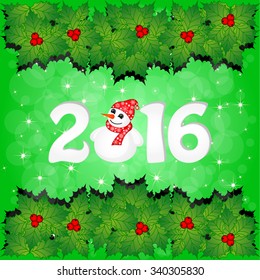 Greeting cards Vector illustration the idea for the Christmas banner. Christmas wreath