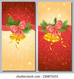 Greeting cards with white bows and copy space. Eps10 Vector