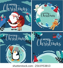 greeting cards, xmas, festival, christmas cards, template, set, isolated, xmas, colorful, slogan, decorative, illustration, decor, wallpaper, background vector artwork